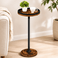 thumbnail image 1 of MEHOOM Round Side Table, Rustic Brown Drink Table for Small Spaces, Modern Accent End Table for Living Room, Bedroom, 1 of 9