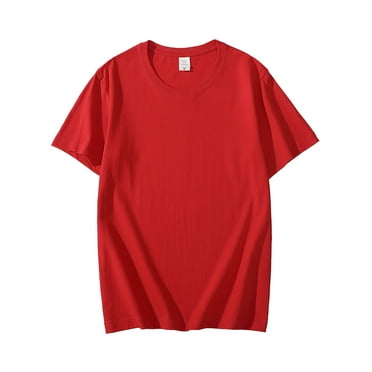 MEI Fixed Edition 26 Combed Pure Cotton Men‘s and Women‘s Short-sleeved T-shirt Solid Color Half-sleeved Loose Casual 28 Color Round Neck Base Shirt