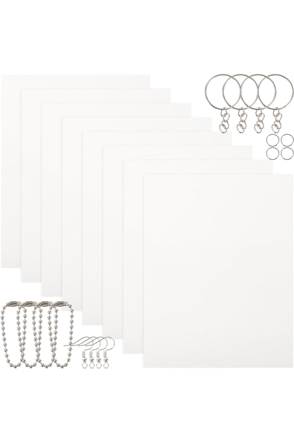 1 Set Keyring Making Kit for Craft Making using Silver Paper and Metal for DIY Enthusiasts