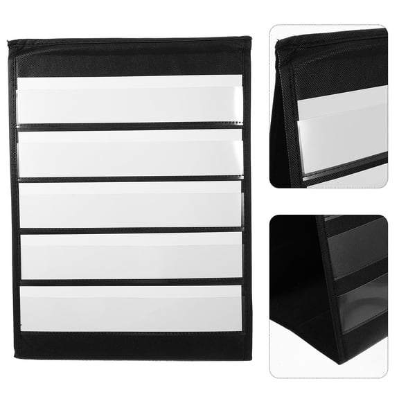 MEIBUTYUP Black Tabletop Pocket Chart Organizer for Classroom and Home Use, Versatile Educational Aid, 1 Set