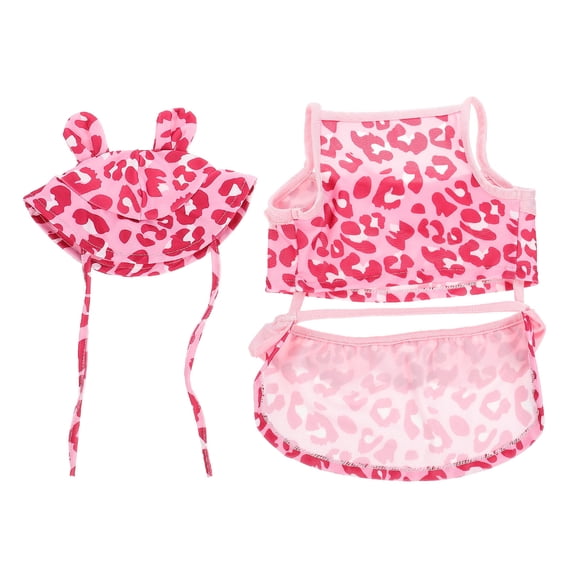 MEIBUTYUP 1 Set of Dog Costumes for Small Dogs Dog Swimsuit Leopard Print Spandex Swimming Beach