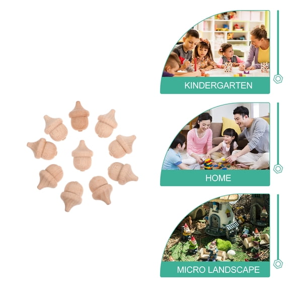 MEIBUTYUP Fall Acorn Decorations Khaki Wood Craft Kit for Parents and Kids Autumn Home Decor