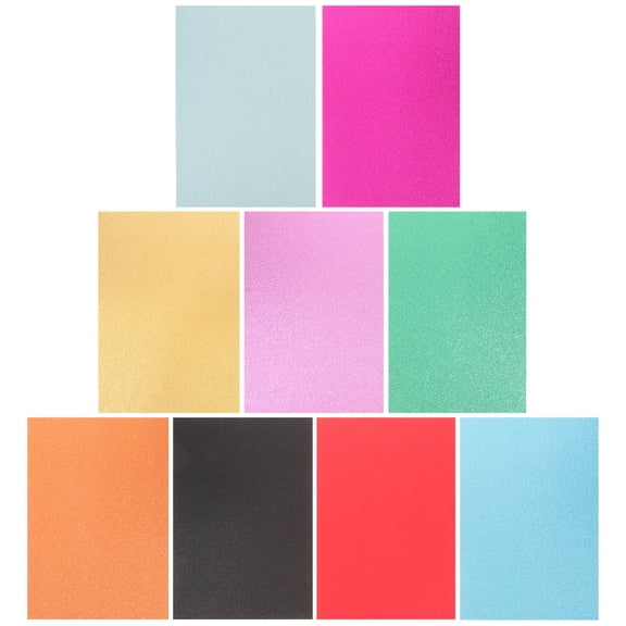 MEIBUTYUP Craft Paper Rectangular Glitter Material 10 Sheets