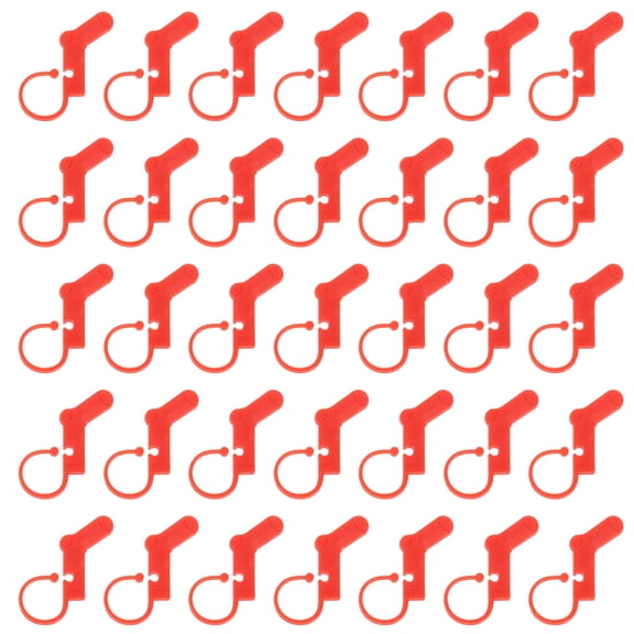 MEIBUTYUP 100 Pcs Red Plastic Knitting Needle Clips for Weaving, Easy to Use, and Portable Craft Accessories