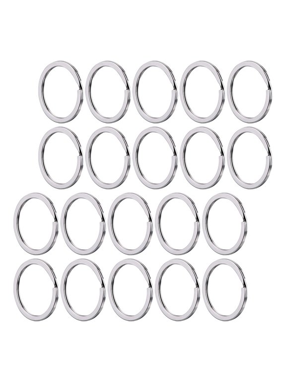 Silver Metal Key Rings for DIY Keychains and Accessories 100Pcs