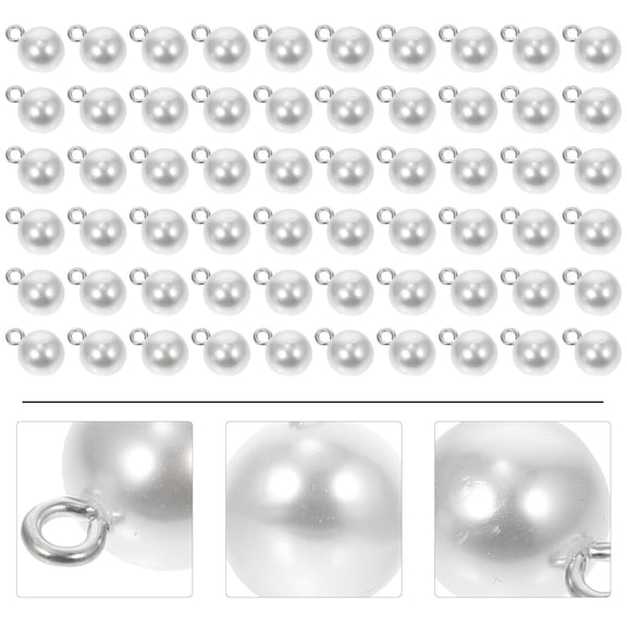 MEIBUTYUP 100 Pcs White Round Plastic Sewing Buttons for Crafts, Shirts, Sweaters, and Easy to Use