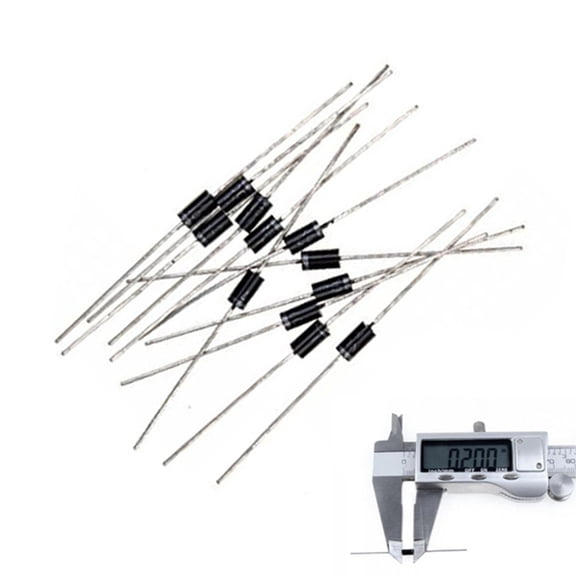 MEIBUTYUP 100pcs 1N4007 High Voltage Silicon Rectifier Diodes for Electronics Projects and Engineering Applications