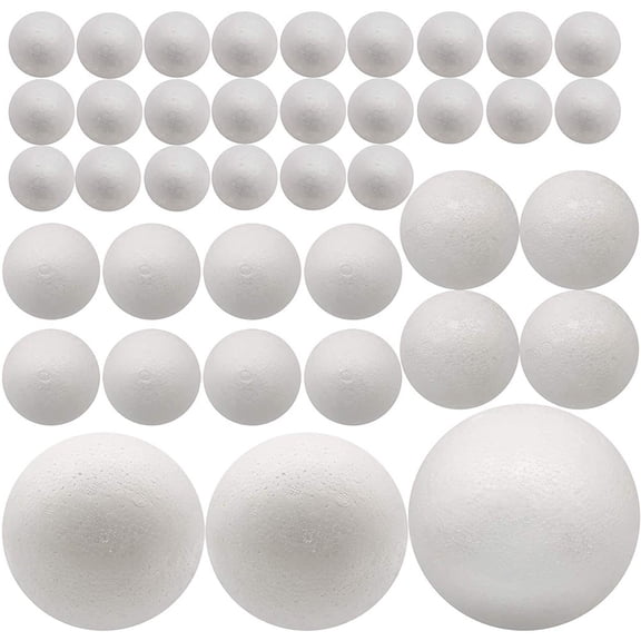 MEIBUTYUP 100 Pack White Foam Lightweight for Crafts, Wedding Decorations, Party Supplies and Creative Projects