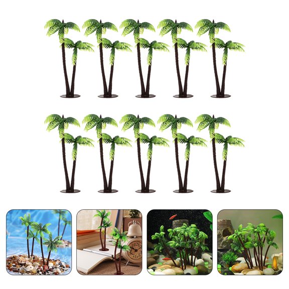 MEIBUTYUP Realistic Plastic Coconut Tree for Aquarium Landscape Decoration