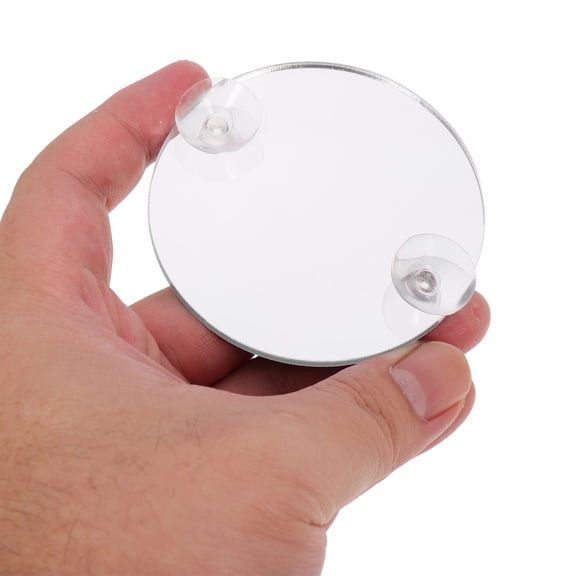 MEIBUTYUP 10Pcs Decorative Betta Tank Mirror with Suction Cup Transparent Acrylic Material