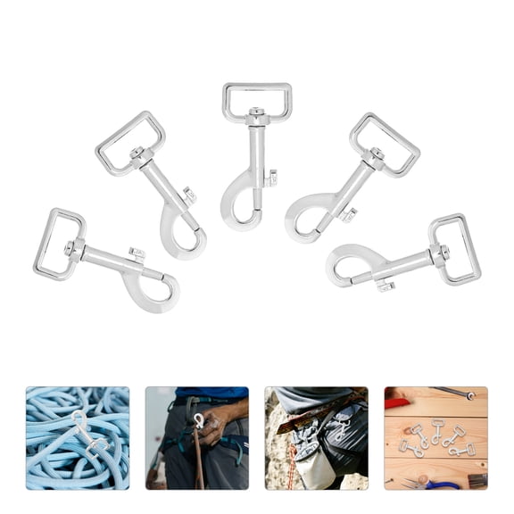 MEIBUTYUP 10-Pack Stainless Steel Swivel Trigger Snap Hook Clips for Dog Leashes Heavy Duty