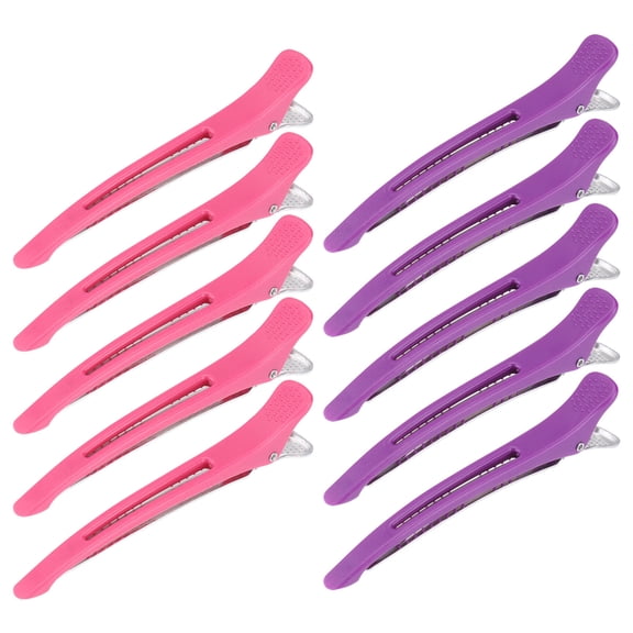 MEIBUTYUP 10Pcs Assorted Color Metal Teeth Hair Clips for Salon and Styling Use