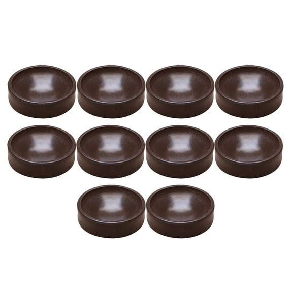MEIBUTYUP 10-Pack Coffee Color Piano Caster Cups Floor Protectors Non- Pads for Home Furniture Legs