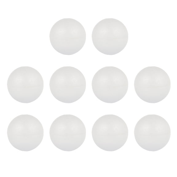 MEIBUTYUP 10Pcs White Foam Ball DIY Decor Shapes for Painting Craft Projects and Party Ornaments