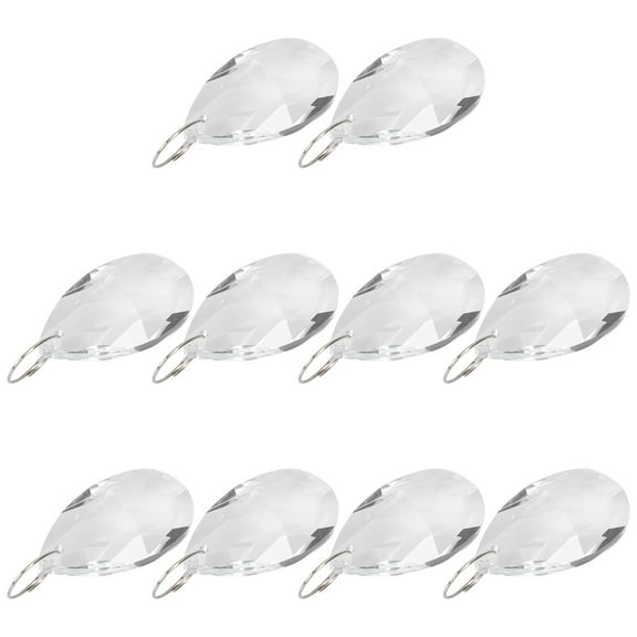 MEIBUTYUP 10pcs Decorative Crystal Prisms Hanging Ornaments for Christmas Tree Metal Style Home Decor