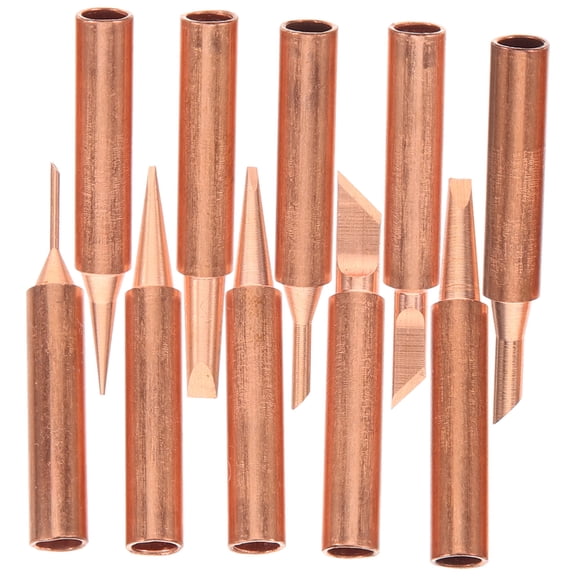 MEIBUTYUP 10pcs Heat Conduction Iron Tip Soldering Tips Light Brown for Repair Tasks