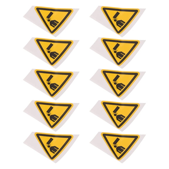 MEIBUTYUP 10Pcs Watch Your Head Warning Sticker Triangle Adhesive Safety Sign for Machines