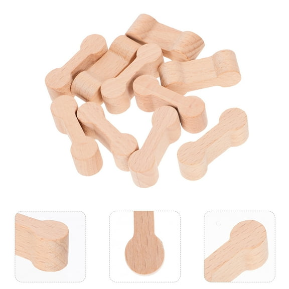 MEIBUTYUP 10pcs Train Track Toy for Kids Wood Khaki Building Tracks for Children Party Toy