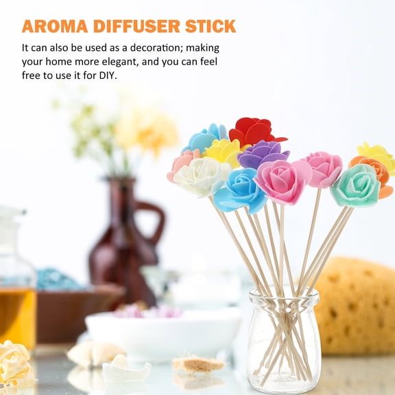 MEIBUTYUP Assorted Color Reed Diffuser Sticks Aromatherapy Rods for Home Relaxing Ambiance