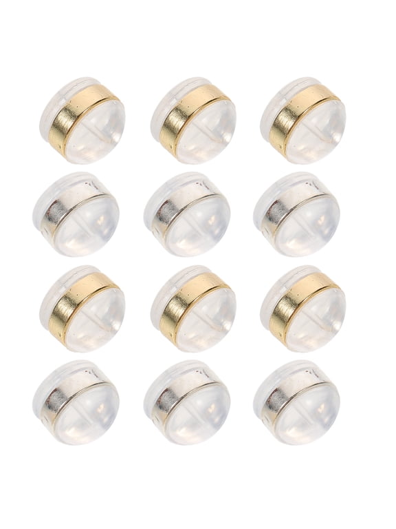 12pcs Secure Earring Backs Silicone Stopper for Jewelry Accessories