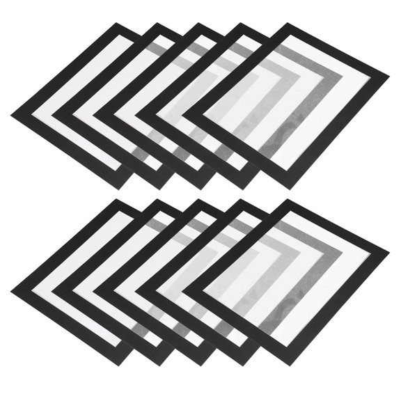 MEIBUTYUP Wall Picture Display Frames Black Paper 12pcs