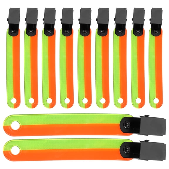 MEIBUTYUP 12pcs Reflective Trail Markers for Outdoor Safety, PVC Design for Hiking, Camping, Visibility and Trail Use