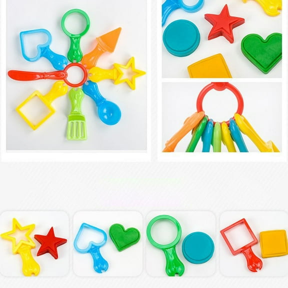 MEIBUTYUP Plastic Clay Tools Set with Buckle, 15 Pieces Assorted Colors for Crafting and Modeling