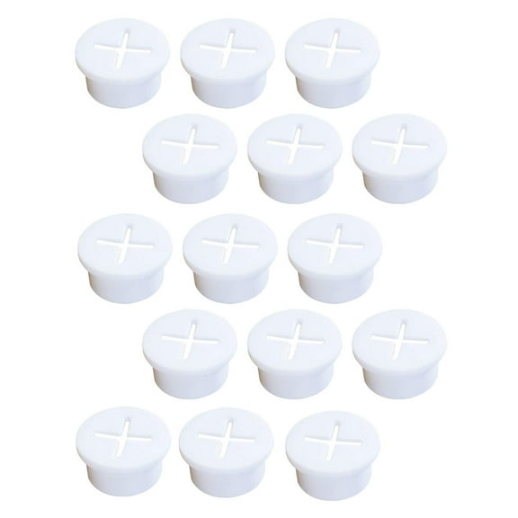 MEIBUTYUP 15Pcs Desk Cable Organizer Rubber Grommet Wire Holder Flexible Cord Management for Neat Workspace