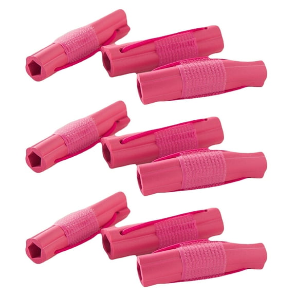 MEIBUTYUP 18Pcs Sponge Hair Rollers Rosy Lightweight Hair Curling Strap Easy to Use