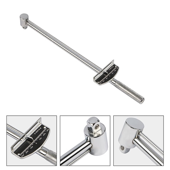 MEIBUTYUP Adjustable Torque Wrench 1Pc with Pointer, Vanadium Alloy, Plated for Precise Auto Repair and Maintenance
