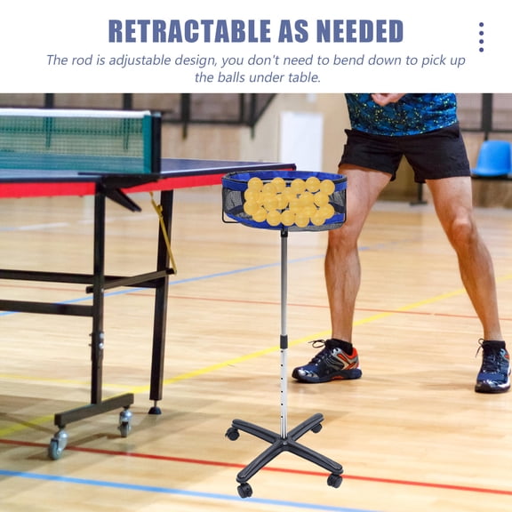 MEIBUTYUP 1Pc Adjustable Table Tennis Training Ball Net Durable Ball Dispenser for Pong Practice