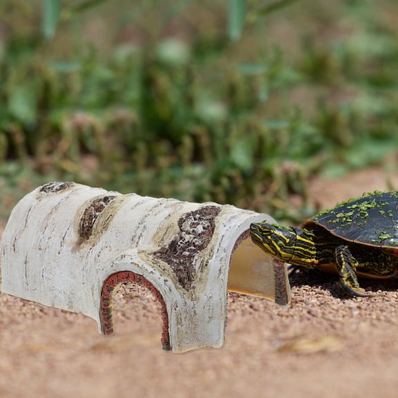 MEIBUTYUP Resin Tortoise Hideout Shelter for Reptile Habitat, Assorted Colors, and Sturdy Reptile Accessory