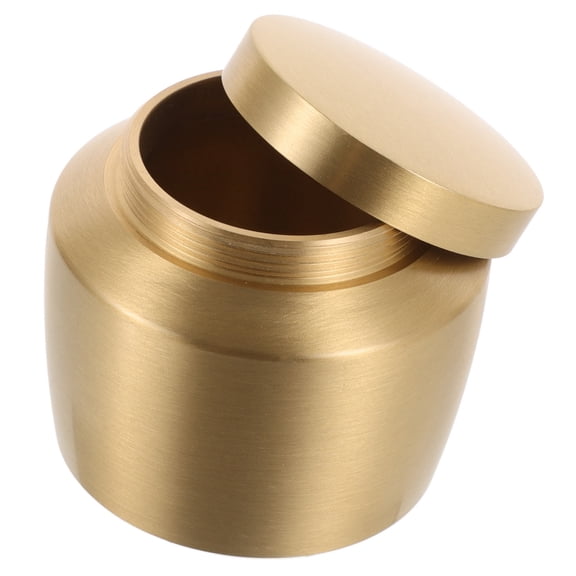 MEIBUTYUP Golden Tea Storage Canister, Airtight Copper Canister for Home Use, Elegant Tea Container