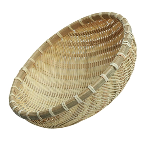 MEIBUTYUP 1Pcs Khaki Multipurpose Basket Bamboo Kitchen Organization Home Use