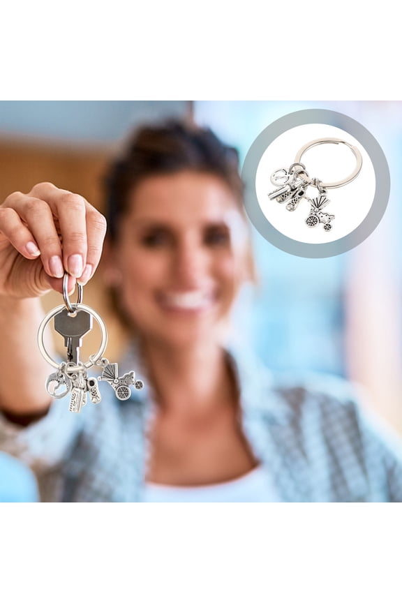 1Pcs Milk Bottle Charm Keychain Zinc Alloy Vintage Keychain Accessories for Moms