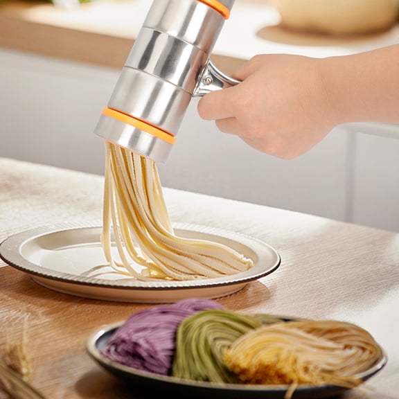 MEIBUTYUP Stainless Steel Manual Pasta Maker with Ergonomic Handle, Kitchen Noodle Press Machine for Homemade Pasta and Noodles