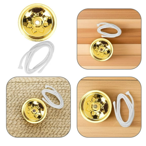 MEIBUTYUP 1Set White Fiberglass Lamp Wick with Disc Holder for Oil Lanterns Use