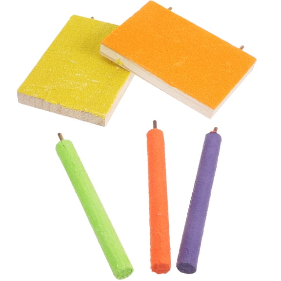 MEIBUTYUP 1Set Bird Perch Stand Made with High Grade Wood for Parakeet and Parrot Playground