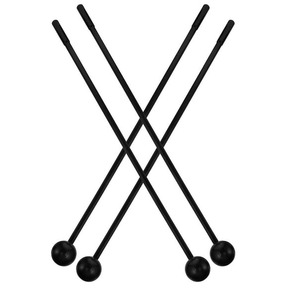 MEIBUTYUP 2 Pairs Drummer Sticks Black Plastic Weight Training Performance Instruments