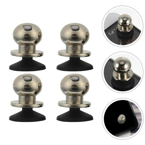 MEIBUTYUP Back to School Phone Gaming Buttons Silver 2Pairs 0.4In Round Universal Design