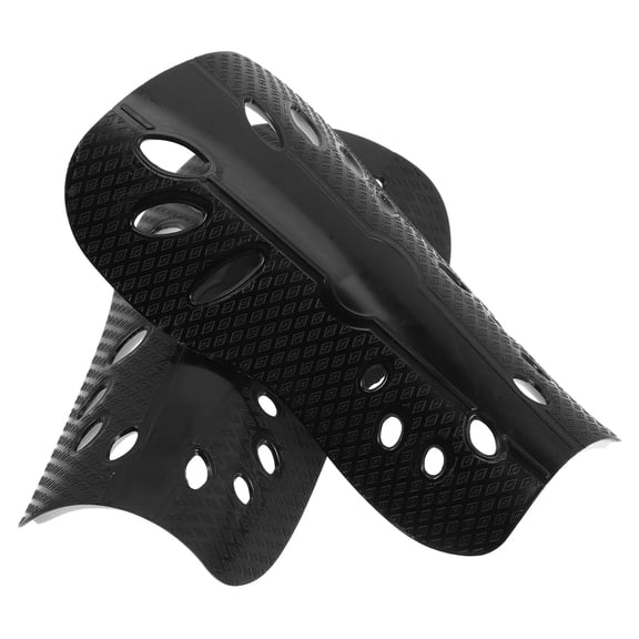MEIBUTYUP Youth Soccer Shin Guards Black Plastic with Comfortable Fit, Stability and Lightweight