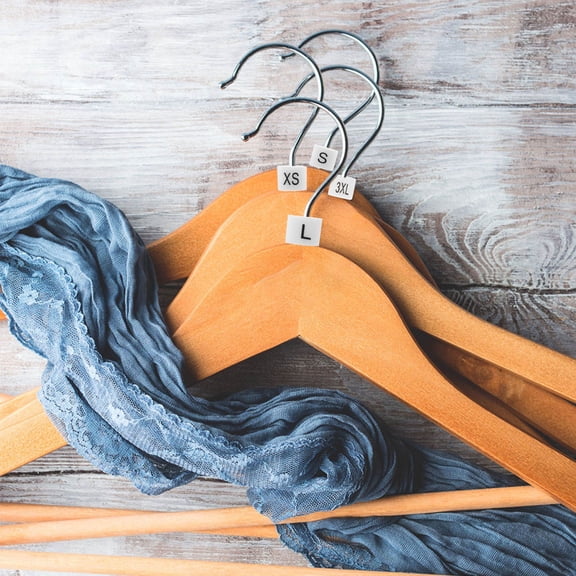 MEIBUTYUP 200Pcs Plastic Size Circle Rings for Clothes White Hanger Size Markers Organizer