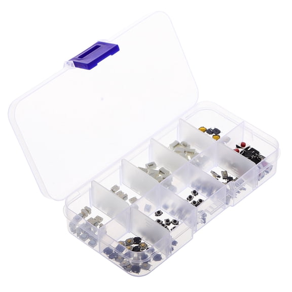 MEIBUTYUP 200pcs Momentary Push Button , Plastic and Brass Tactile Buttons for Circuit Board Integration