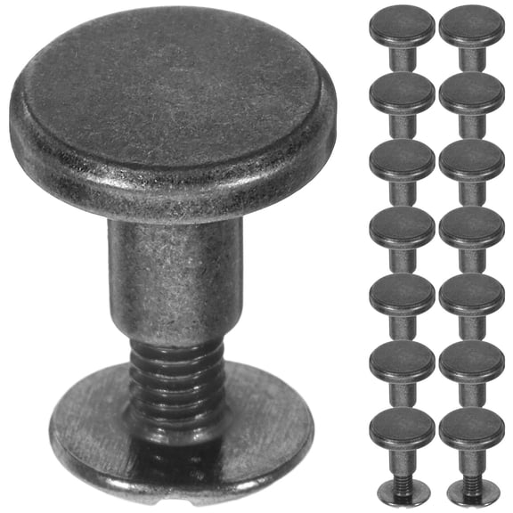MEIBUTYUP Plated Silver Round Rivets Durable Zinc Alloy for Clothing and Bags 20Pcs