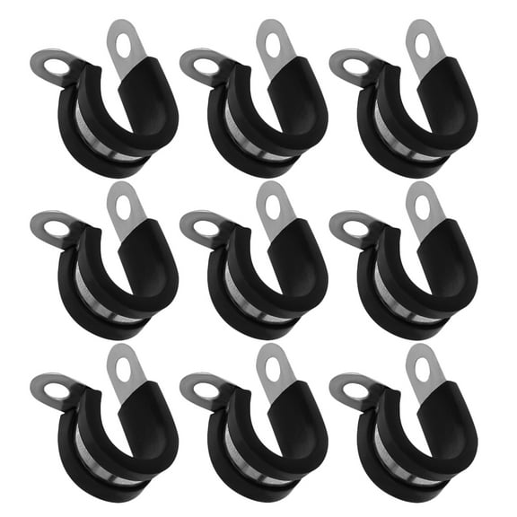 MEIBUTYUP 20Pcs Metal Cable Clamps Set with Rubber Insulation for Industrial and Automotive Use
