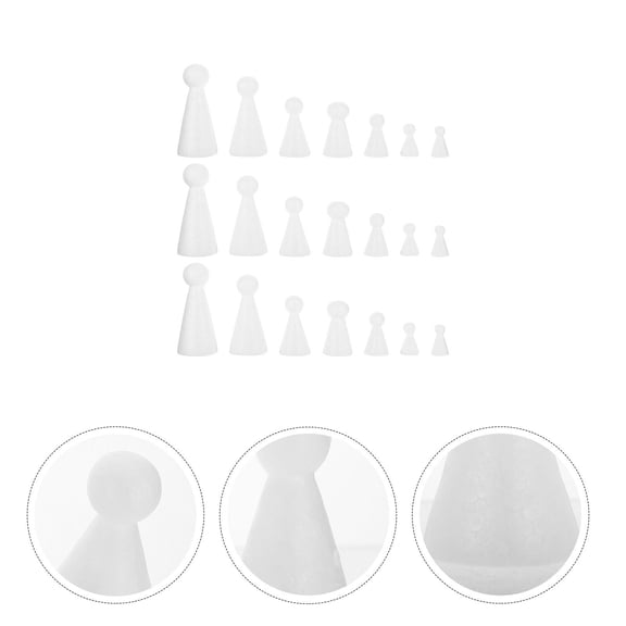 MEIBUTYUP 21-Piece White Foam Model Set for Painting, Crafts, Handmade Decoration and Creative Art Projects