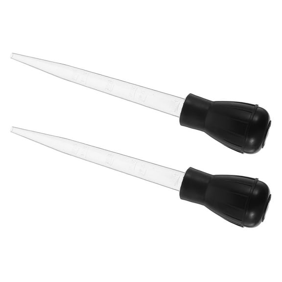 MEIBUTYUP 2-Piece Black Metal Turkey Baster and Marinade Injector Set for Quick, Healthy Cooking and Enhanced Flavor Meals