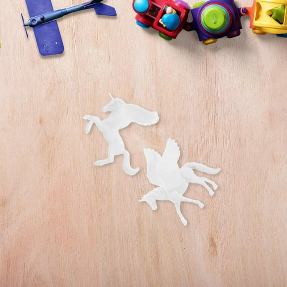 MEIBUTYUP Figurines 2 Pieces White Plastic Craft Kit for Home Decoration and Creative Imagination