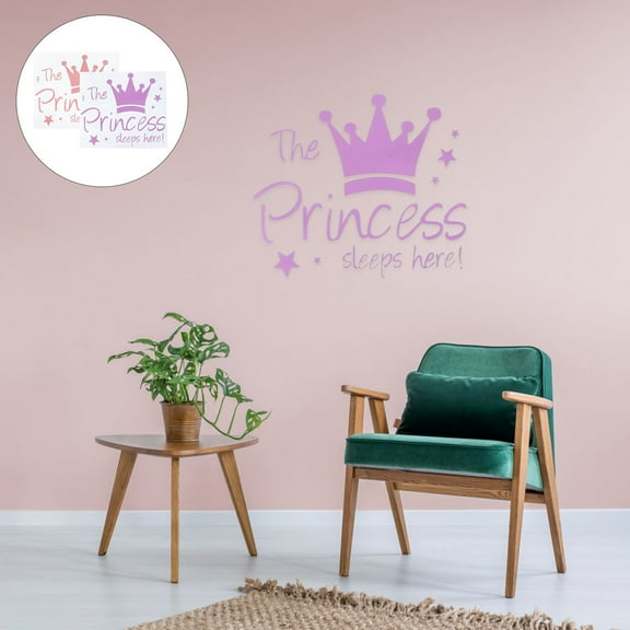 MEIBUTYUP 2-Pack Adhesive Wall Stickers, Plastic Decorative Decals for Room, Bedroom, Kids, Nursery, Home Ornament