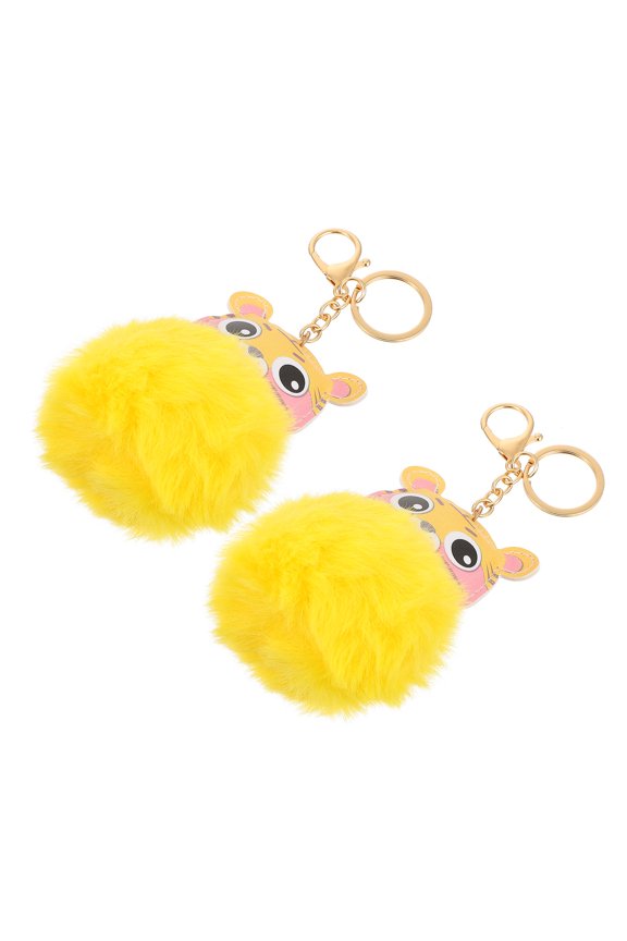 2Pcs Beautiful Tiger Key Chains Bag Pendant Durable Material Key Accessories